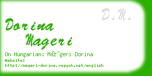 dorina mageri business card